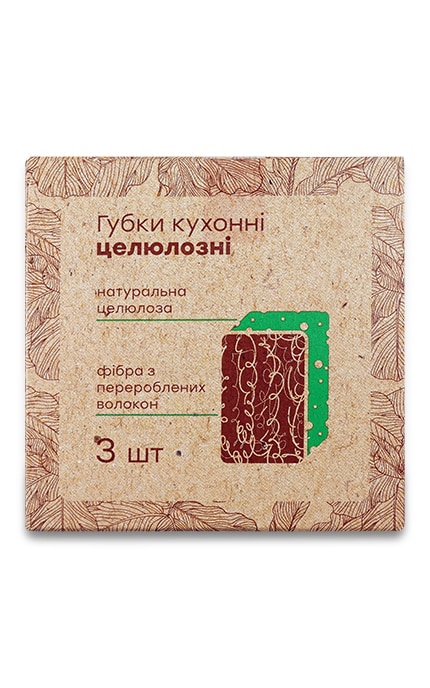 ФРЕКЕН БОК-Губка целлюлозная Фрекен Бок GO GREEN 3 шт-4823071642384