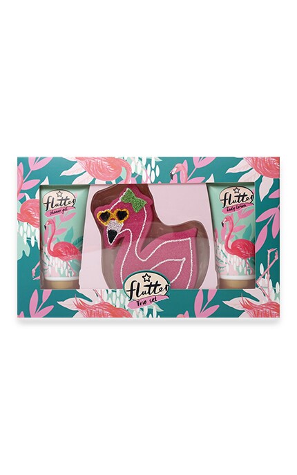 WATSONS-Подарочный набор Fruit Flamingo. Лосьон для душа, гель для тела и мочалка-4894819000049