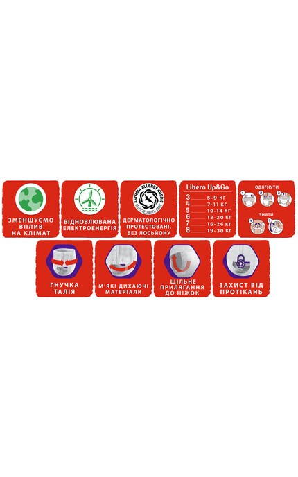 LIBERO UP and GO-Підгузки-трусики Libero Up & Go, 13-20 кг, розмір 6, 36 шт-7322541090344