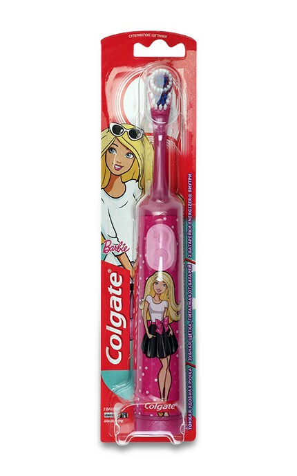 COLGATE-Детская электрическая зубная щетка Colgate Batman/Barbie-4606144007811