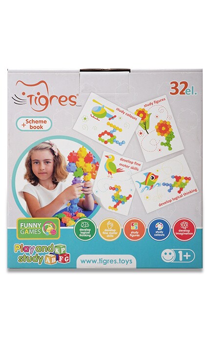 ТИГРЕС-Игрушка развивающая Tigres Мозаика-пазлы Фантазия 32 элемента-4820159391233