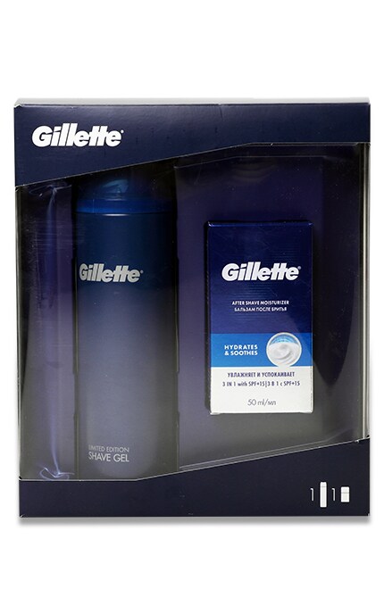 GILLETTE FUSION-Набір Gillette Fusion Гель для гоління і Бальзам після гоління для чутливої шкіри-7702018509331