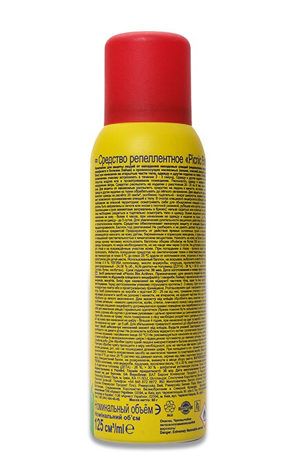 PICNIC-Аерозоль від комарів, кліщів, сліпнів Picnic Bio Active 125 мл-4820185021739