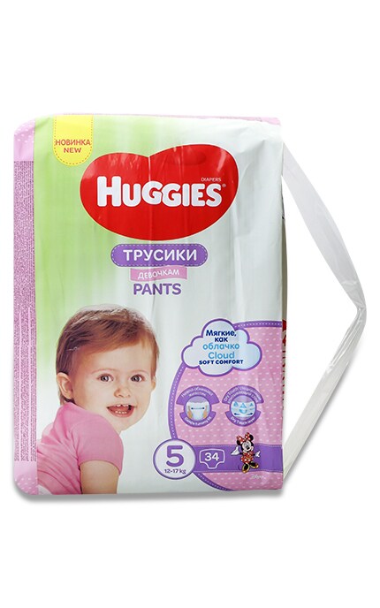 HUGGIES PANTS-Подгузники-трусики Huggies Pants для девочек 5 размер 13-17 кг-5029053564272