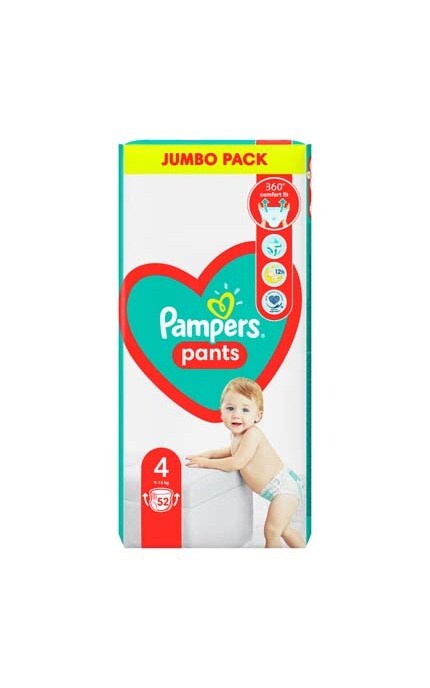PAMPERS PANTS-Підгузки-трусики Pampers Pants Розмір 4 (Maxi) 9-15 кг, 52 підгузки-8006540069264