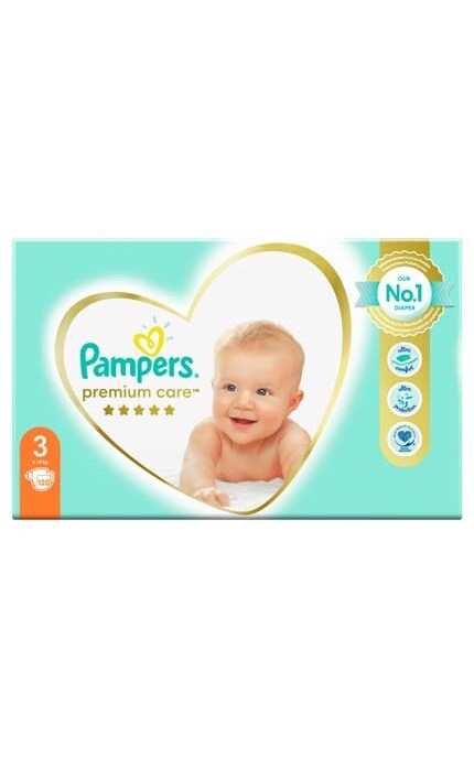PAMPERS PREMIUM-Пiдгузки Pampers Premium Care Размер 3 (Midi) 6-10 кг, 120 шт.-4015400465461