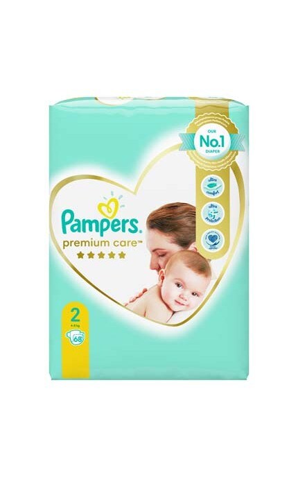 PAMPERS PREMIUM-Підгузники Pampers Premium Care Mini, розмір 2 (4-8 кг), 68 шт.-8001841104874