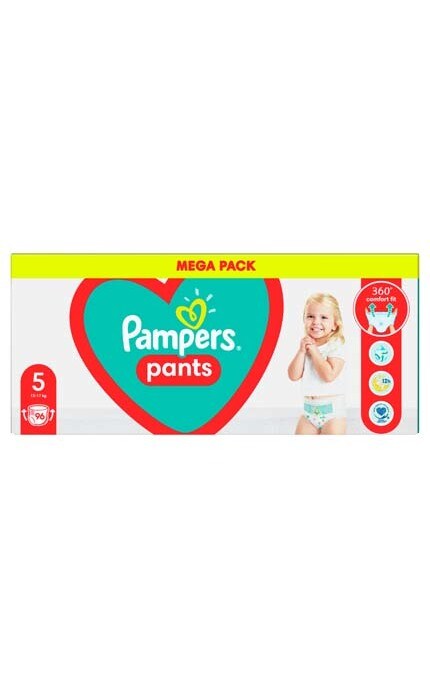 PAMPERS PANTS-Підгузки-трусики Pampers Pants Розмір 5 (Junior) 12-17 кг, 96 підгузків-8006540069509