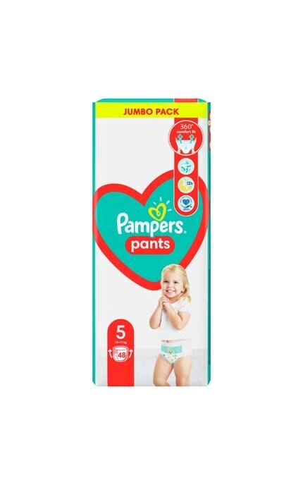 PAMPERS PANTS-Подгузники - трусики Pampers Pants Размер 5 (Junior) 12-17 кг, 48 подгузников-8006540069325
