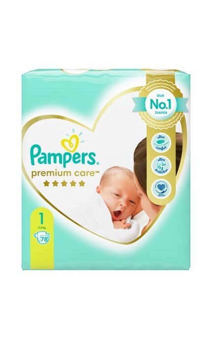 PAMPERS PREMIUM-Підгузники Pampers Premium Care New Born, розмір 1 (2-5 кг), 78 шт. -8001841104836