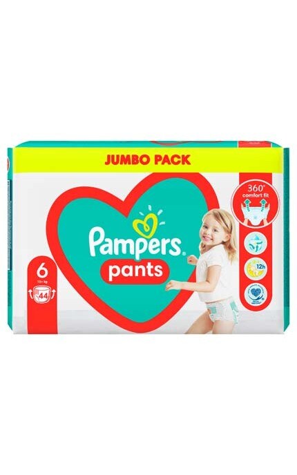 PAMPERS PANTS-Подгузники - трусики Pampers Pants Размер 6 (Extra Large) 15+ кг, 44 подгузника-8006540069356
