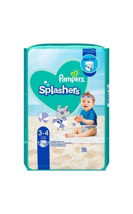 Pampers Splashers-Трусики для плавания Pampers Splashers Размер 3-4 (6-11 кг), 12 шт-8001090698346
