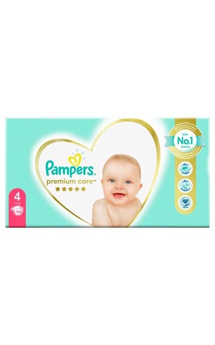 PAMPERS PREMIUM-Подгузники Pampers Premium Care Размер 4, 9-14кг, 104 штук -4015400465447