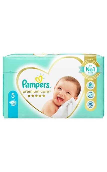 PAMPERS PREMIUM-Подгузники Pampers Premium Care Размер 5 (Junior) 11-16 кг, 44 подгузника-4015400278870