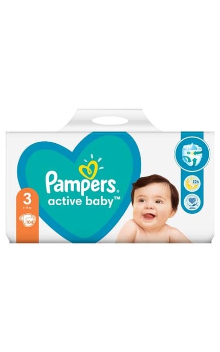 PAMPERS ACTIVE BABY-Подгузники Pampers Active Baby 3 (6-10 кг)-8001090950215
