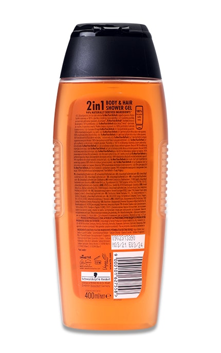 FA-Гель для душа Fa Men Pure Refresh 2в1 для мужчин с ароматом гуараны, 400 мл-9000101627558