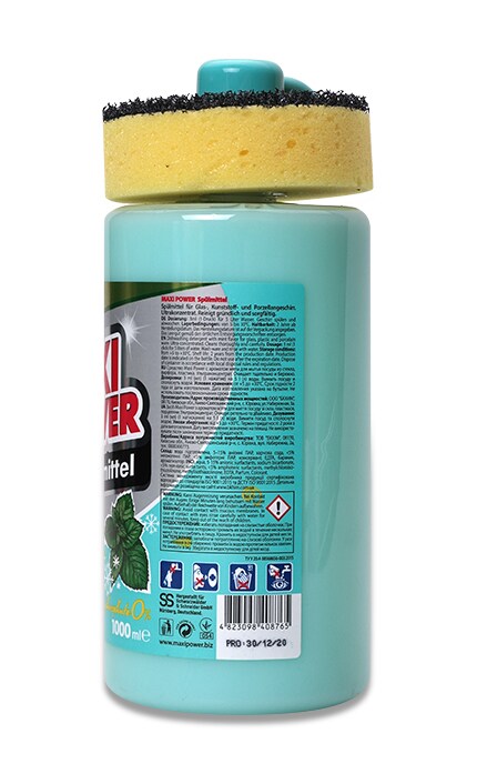 MAXI POWER-Засіб для миття посуду Maxi Power Menthol, 1000 мл-4823098408765
