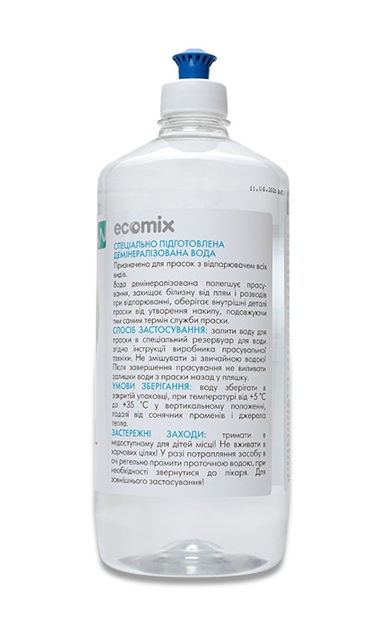 ECOMIX-Вода для утюгов Ecomix деминерализованная 1 л-4820174692872