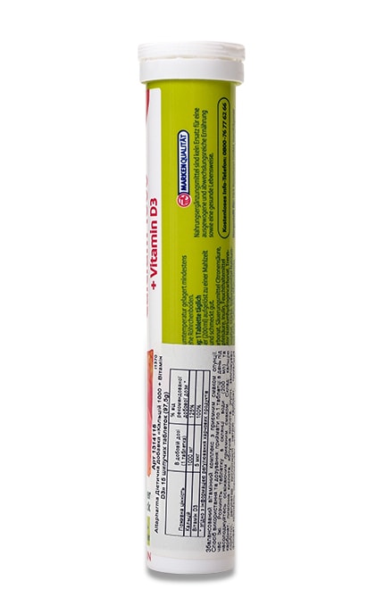 ALTAPHARMA-Дієтична добавка Altapharma Кальцій 1000 вітамін D3 20 шт-4305615614465