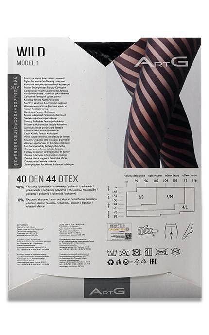 ART G FASHION-Колготки женские ArtG Wild 40 den модель №1 цвет Nero размер 2 1 шт-4823103012277