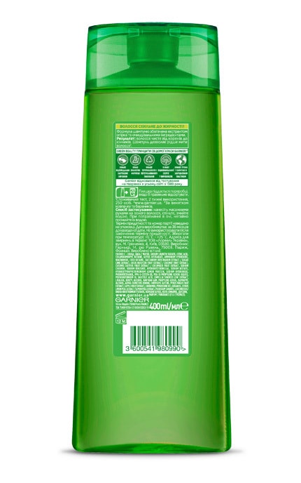 FRUCTIS-Шампунь для волос Garnier Fructis Заряд Свежести для нормальных волос склонных к жирности 400 мл-3600541980990