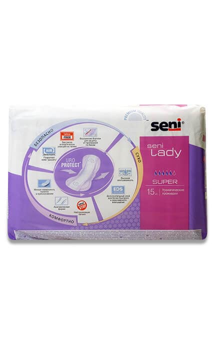 Прокладки урологические женские Seni Lady Super 15 шт 15 шт | Watsons