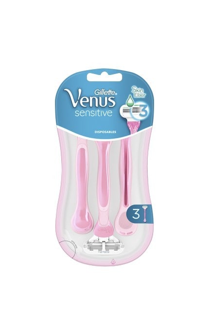 GILLETTE VENUS-Бритвы одноразовые Venus Smooth Sensitive 3 шт-7702018491544