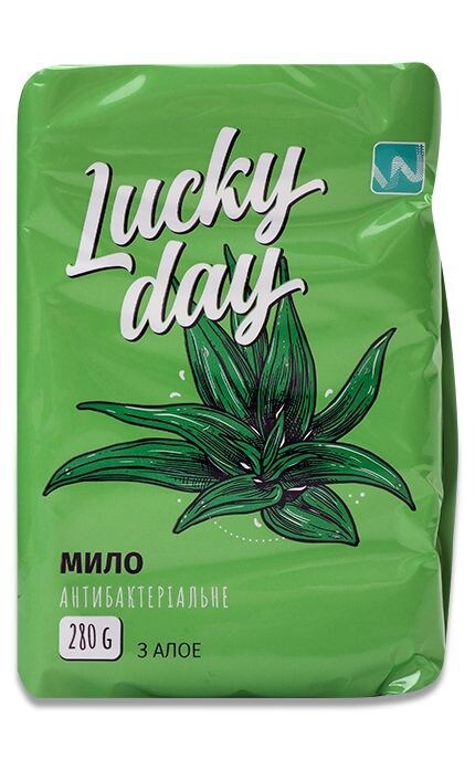 LUCKY DAY-Мыло антибактериальное Lacky Day с алоэ 280 г-4820195508534
