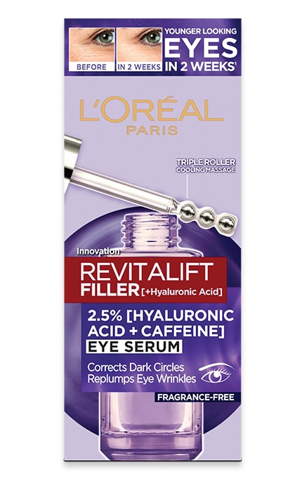 SKIN EXPERT-Сыворотка увлажняющая для кожи вокруг глаз L`Oreal Paris Revitalift с гиалуроновой кислотой и кофеином, 20 мл-3600524025540