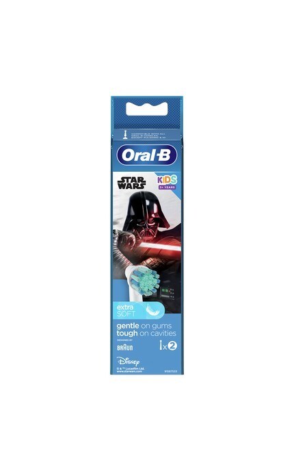 ORAL B-Насадки сменные к электрической зубной щетке Oral-BKids Star Wars 3 2 шт-4210201388005