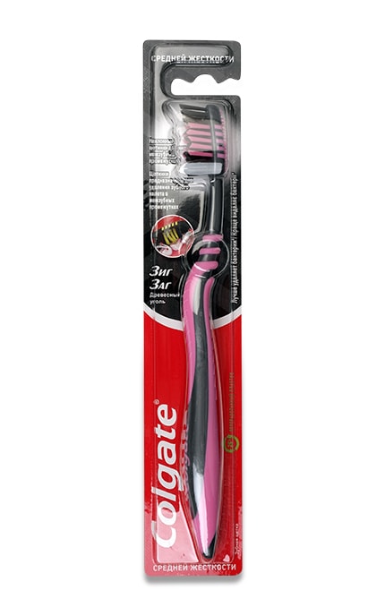 COLGATE-Зубна щітка Colgate ЗиґЗаґ Деревне вугілля 1 шт-6001067157182