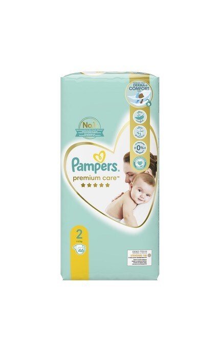 PAMPERS-Подгузники детские Pampers Premium Care размер 4-8 кг 46 шт.-8001841104799