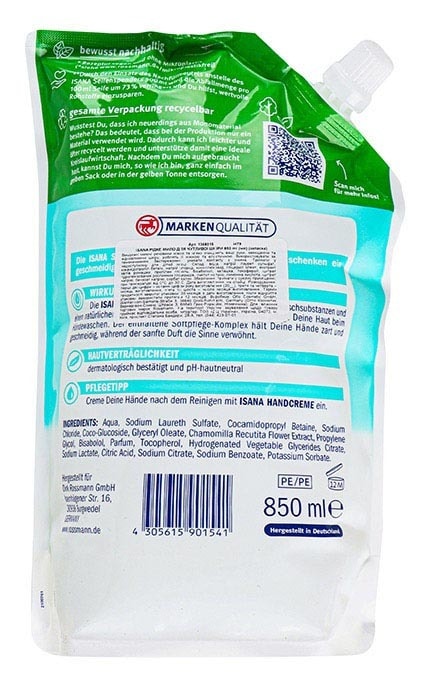 ISANA-Мило рідке для рук Isana Sensitiv 850 мл-4305615901541