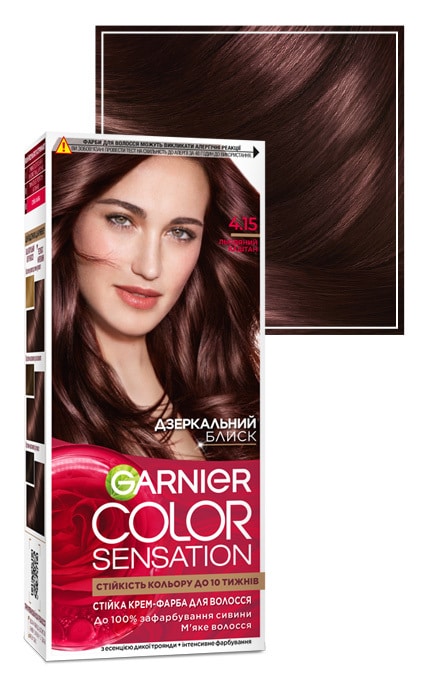 COLOR SENSATION-Крем-краска для волос устойчивая Garnier Color Sensation оттенок 4.15 ледяной каштан 1 шт-3600541135819