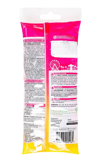 ISANA-Станки одноразовые для бритья с двойным лезвием для женщин Isana Candy Sky 10 шт-4305615886787