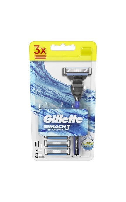 GILLETTE MACH 3-Мужская бритва Gillette Mach3 Start 3 сменных картриджа 1 шт-7702018464005