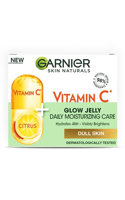 SKIN NATURAL-Зволожувальний гель Garnier Skin Naturals з вітаміном С для тьмяної шкіри обличчя з ефектом сяяння та вирівнювання тону 50 мл-3600542471046