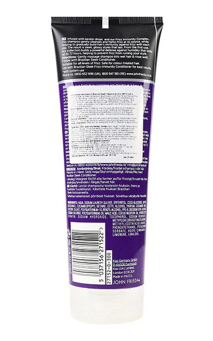 JOHN FRIEDA-Шампунь для волос выпрямляющий John Frieda Brazilian Sleek 250 мл-5037156271522