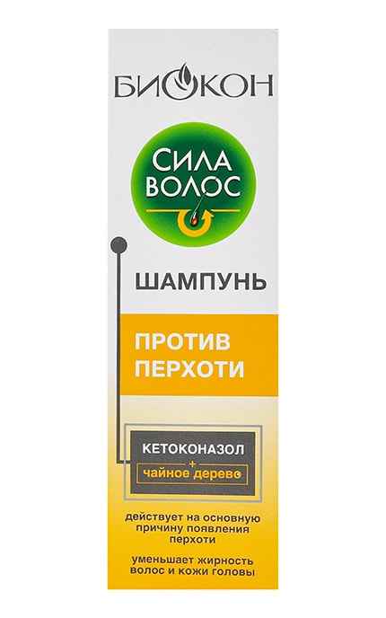 БІОКОН-Шампунь против перхоти Біокон Сила волос Кетоконазол+Чайное дерево 150 мл-4820160033733