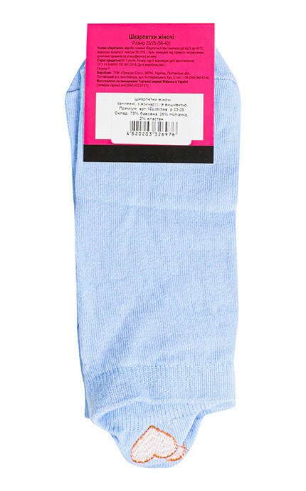 WOMEN'S CODE-Носки заниженные с язычком и вышивкой Women's Code №14В35/3яв Премиум 23-25-4820203326976