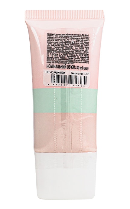 M.A.G.-Основа тональная для лица матирующая M.A.G. №02 Медовый беж 30 мл-4823097125625