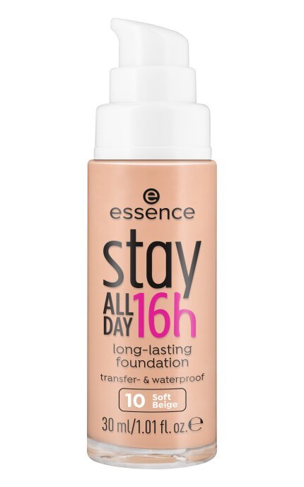 ESSENCE-Тональная основа водостойкая Essence Stay All Day 16h Long-lasting 10 Soft Beige 30 мл-4059729308184