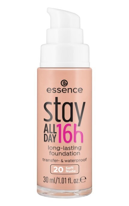 ESSENCE-Тональная основа водостойкая Essence Stay All Day 16h Long-lasting 20 Soft Nude 30 мл-4059729308207