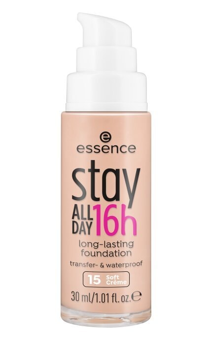 ESSENCE-Тональная основа водостойкая Essence Stay All Day 16h Long-lasting 15 Soft Creme 30 мл-4059729308191