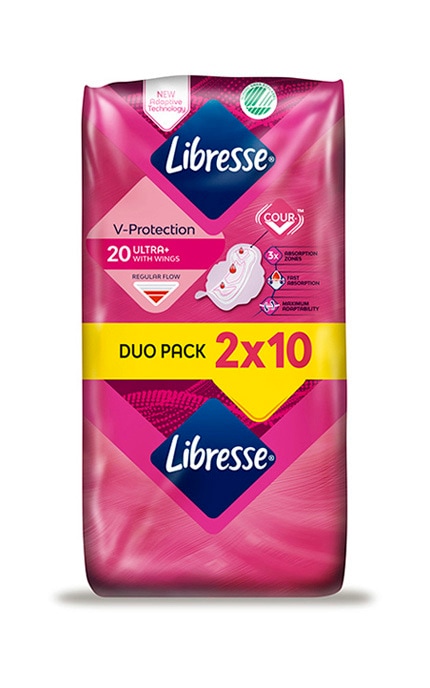 LIBRESSE-Прокладки женские гигиенические Libresse Ultra 20 шт-7310791245607