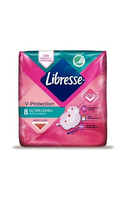 LIBRESSE-Прокладки жіночі гігієнічні Libresse Ultra Long 8 шт-7322540388480