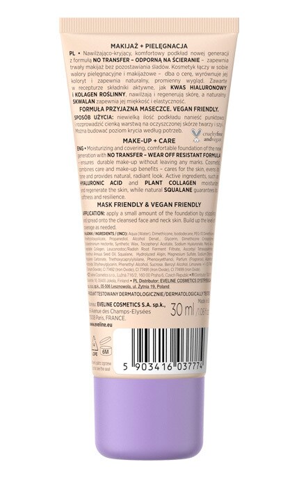 EVELINE-Тональная основа увлажняющая Eveline Better Than Perfect 02 Light Vanilla 30 мл-5903416037774