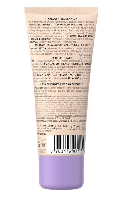 EVELINE-Тональная основа увлажняющая Eveline Better Than Perfect 03 Light Beige 30 мл-5903416037781