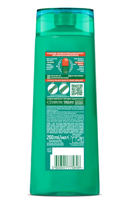 FRUCTIS-Шампунь для волос Garnier Fructis Рост в полную силу укрепляющий 250 мл-3600541775848