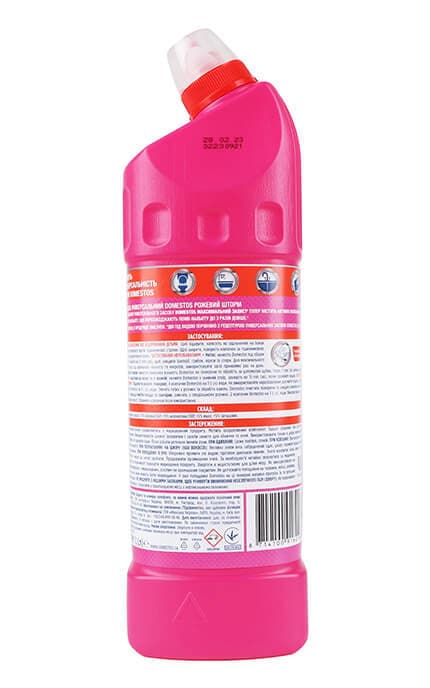 DOMESTOS-Засіб для чищення туалету Domestos Рожевий шторм Універсальний 1 л-8714100916216